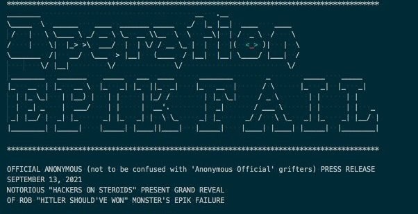 Anonymous Operation Epik Fail