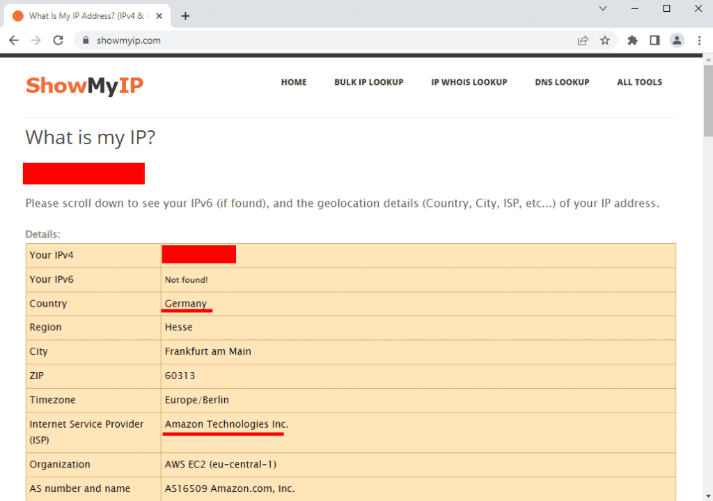 Weryfikacja adresu IP, z którego łączymy się z Internetem